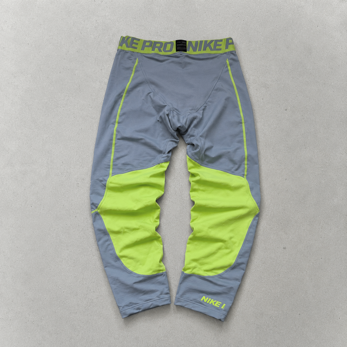 Nike Compression Tights Gelb, Grau Rare (Size XL)