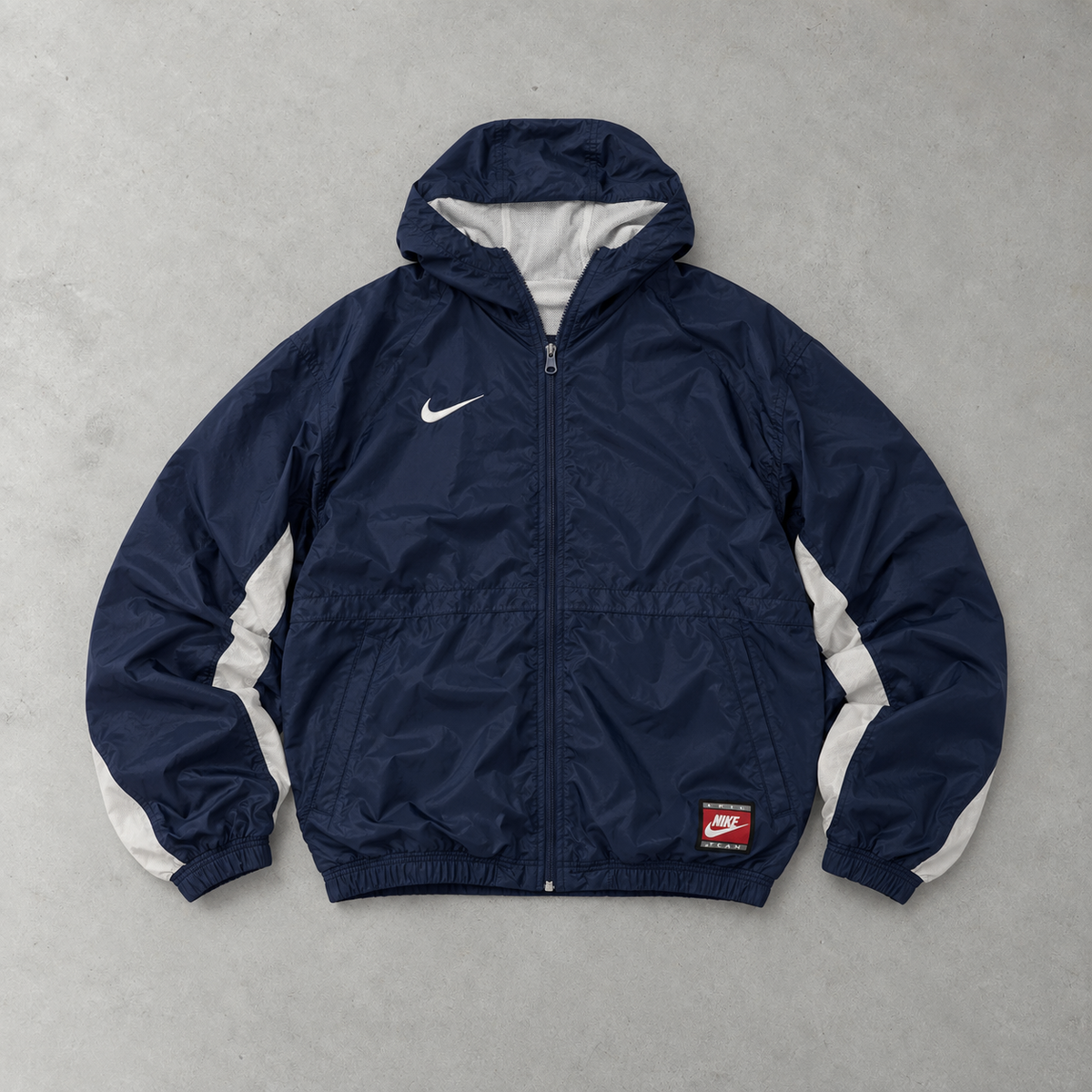 90s Nike Jacket Marineblau, Weiß Limited (S)