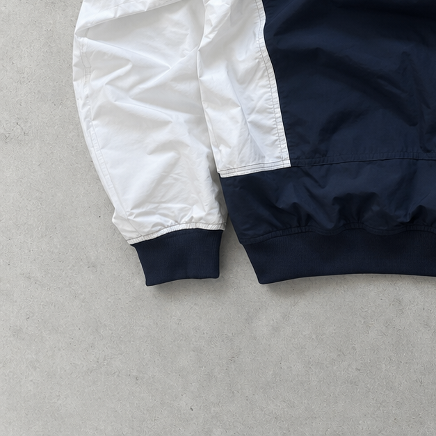 Coupe-vent Adidas années 90 blanc / bleu marine rare (S)