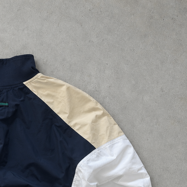 Coupe-vent Adidas années 90 blanc / bleu marine rare (S)