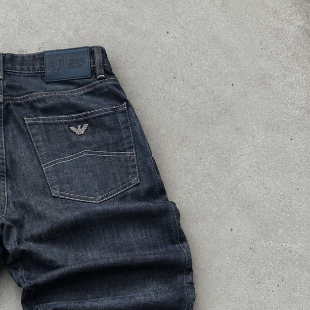 Jean Armani Jeans Noir Édition Limitée (W31 / DE 46)