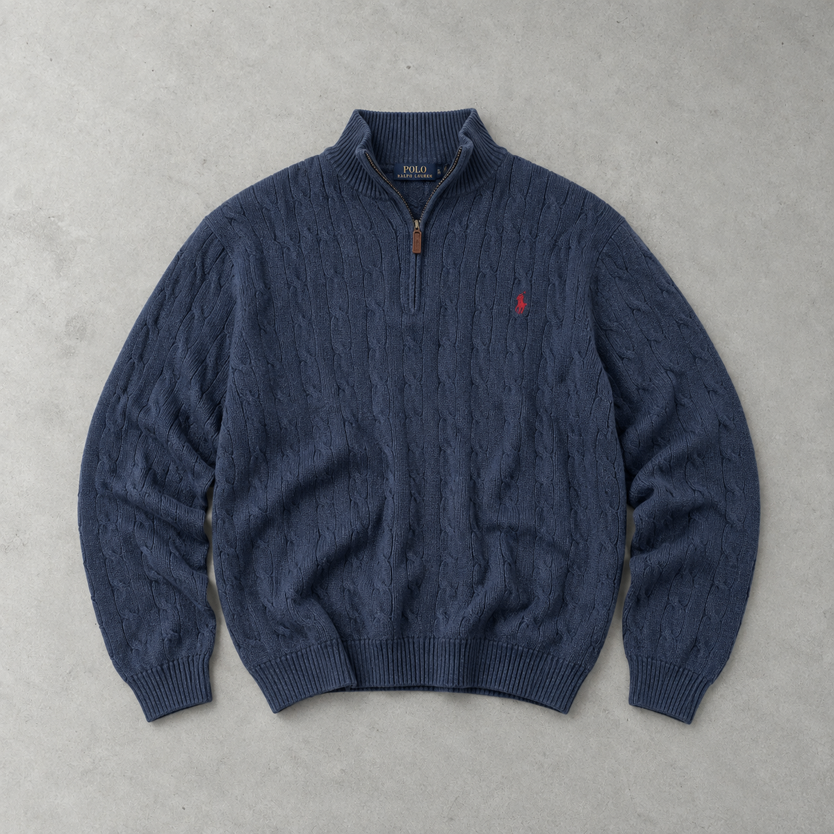 Polo Ralph Lauren Zip Sweater Marineblau Rare (XL)