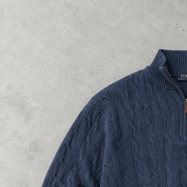 Polo Ralph Lauren Zip Sweater Marineblau Rare (XL)