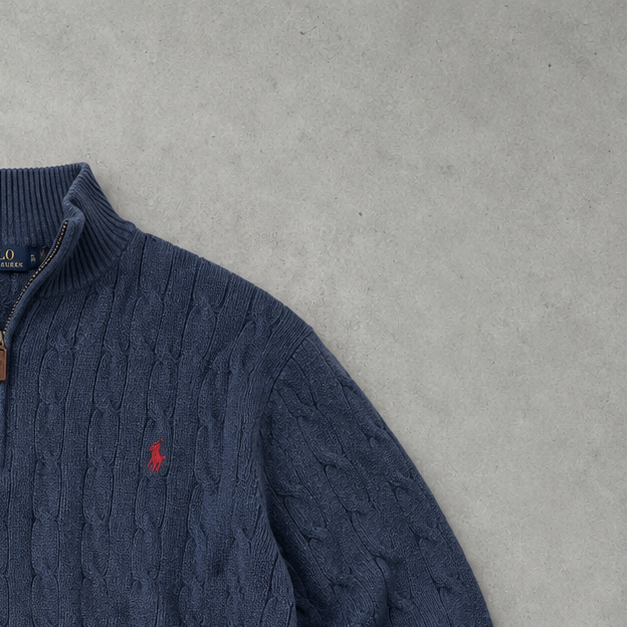Polo Ralph Lauren Zip Sweater Marineblau Rare (XL)