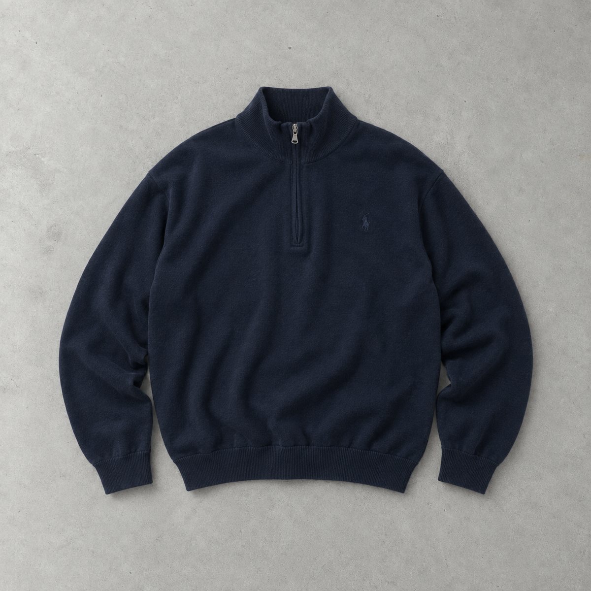 Polo Ralph Lauren Sweater Marineblau Rare (M) Stitched Logo