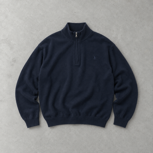 Polo Ralph Lauren Sweater Marineblau Rare (M) Stitched Logo