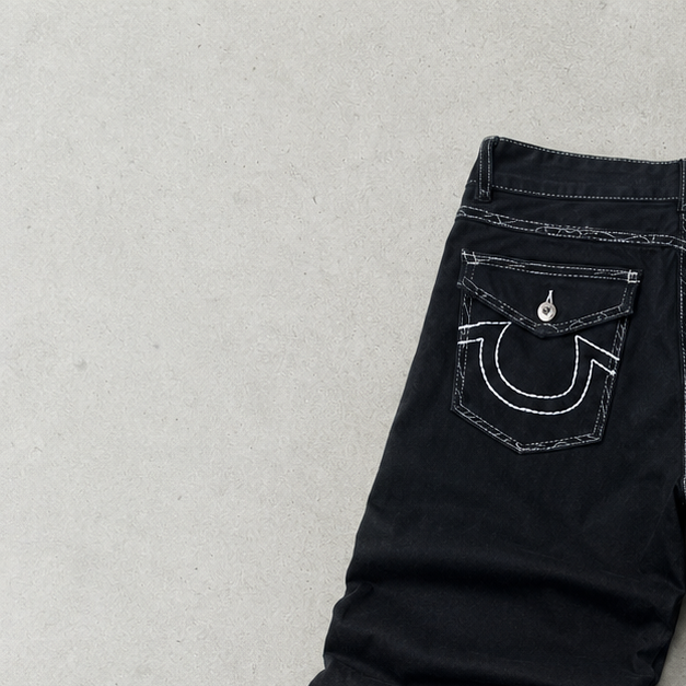 Y2K True Religion Jeans Schwarz Limited (S)
