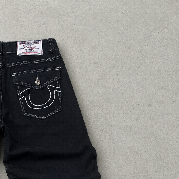 Y2K True Religion Jeans Schwarz Limited (S)