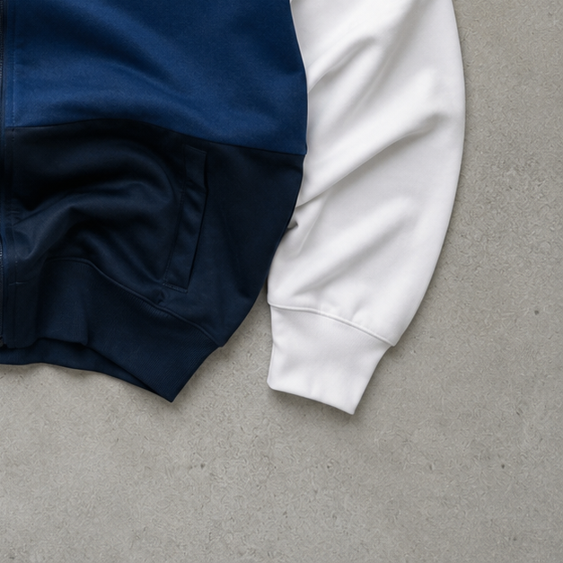 France Retro Nike Track Jacket White, Blue Rare (M)