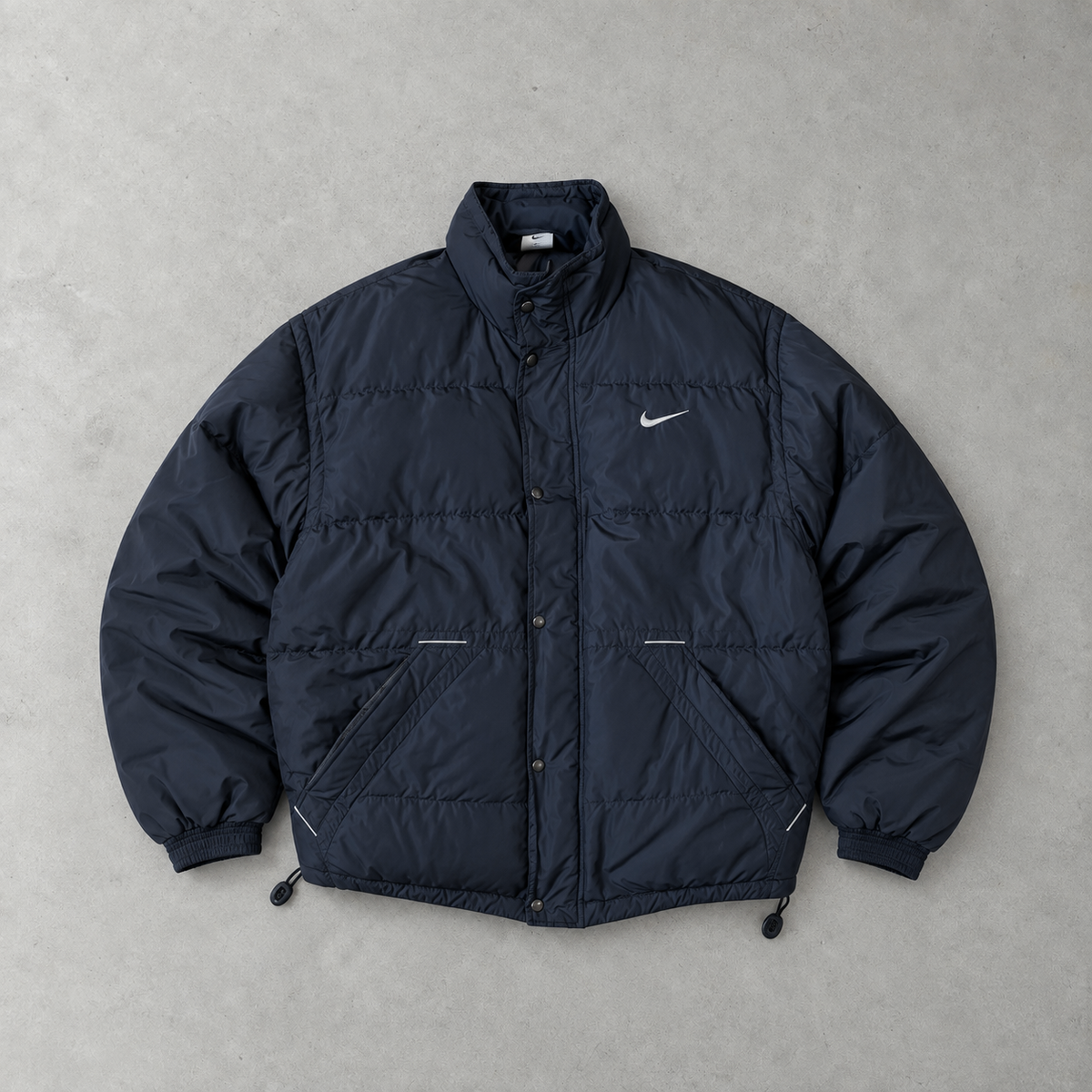 Y2K Nike Puffer Jacket Black Rare (L) Stitched Logo