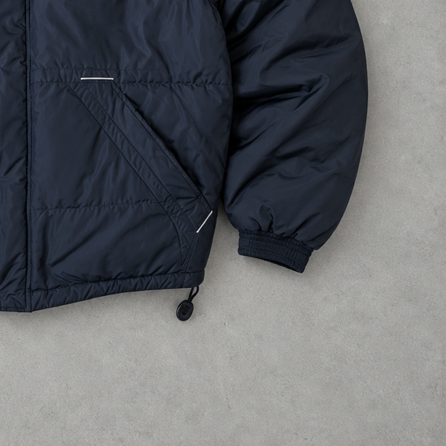 Y2K Nike Puffer Jacket Black Rare (L) Stitched Logo