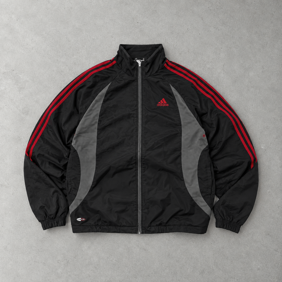 Adidas Windbreaker Black / Red Rare (M)