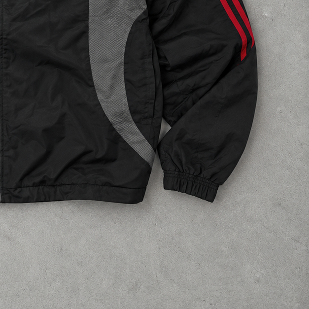 Adidas Windbreaker Black / Red Rare (M)