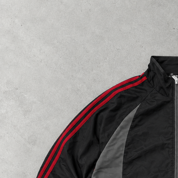 Adidas Windbreaker Black / Red Rare (M)