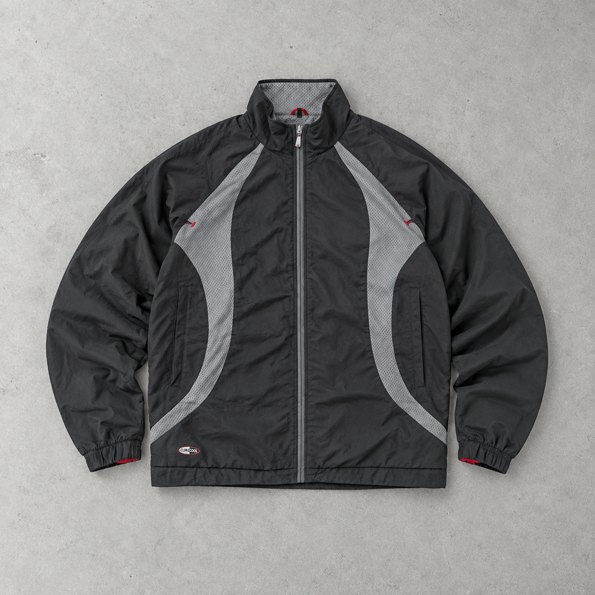 Adidas Windbreaker Black / Red Rare (M)