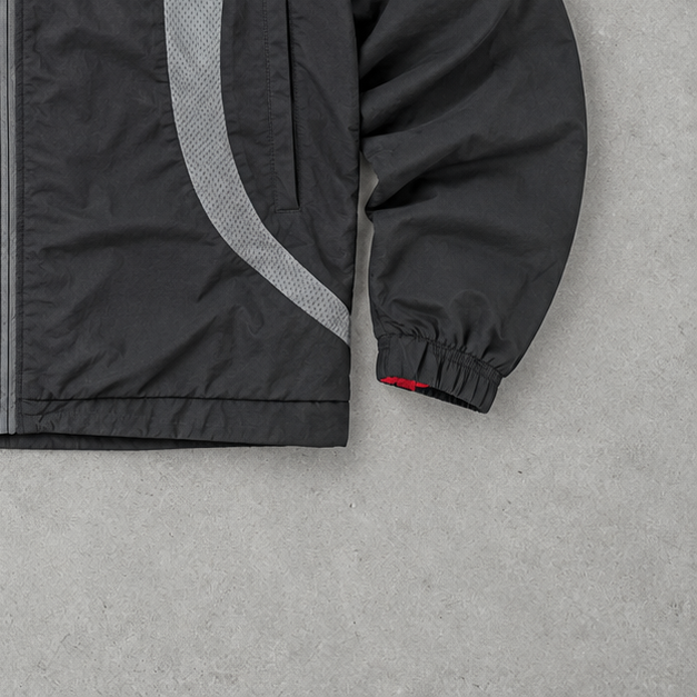 Adidas Windbreaker Black / Red Rare (M)