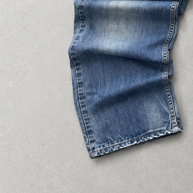 Y2K Emporio Armani Jeans Blau Limited Stitched Logo (L)