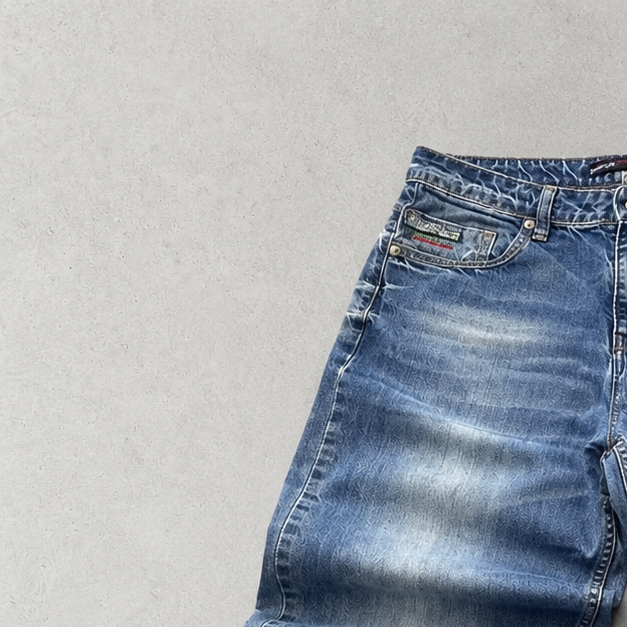 Y2K Emporio Armani Jeans Blau Limited Stitched Logo (L)