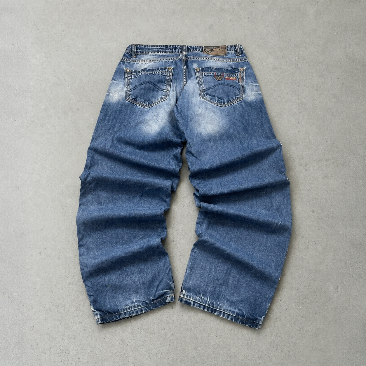 Y2K Emporio Armani Jeans Blau Limited Stitched Logo (L)