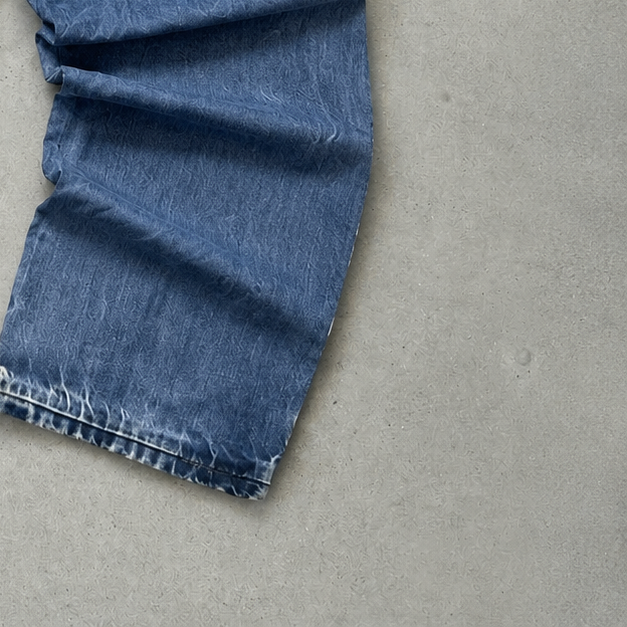 Y2K Emporio Armani Jeans Blau Limited Stitched Logo (L)