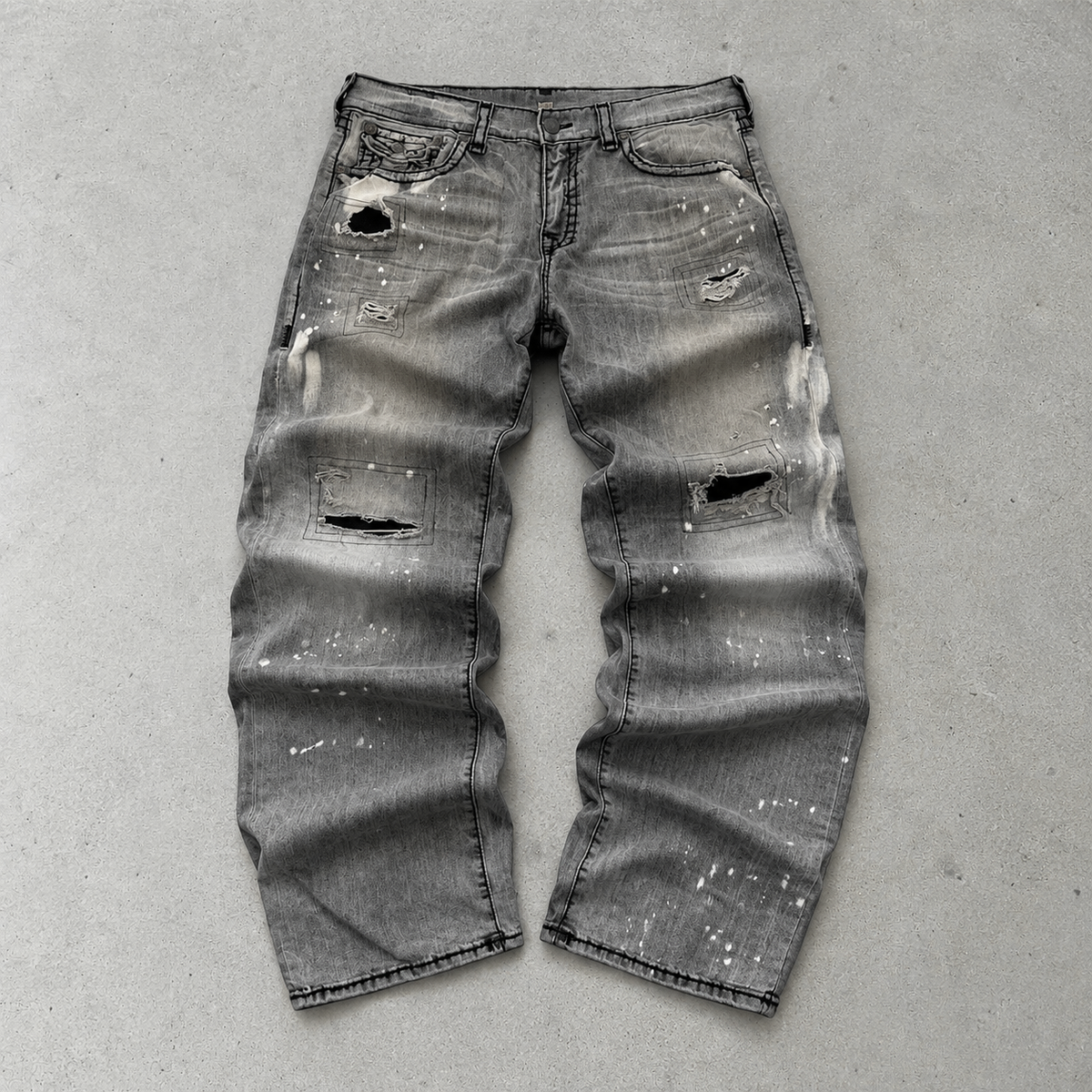 Y2K True Religion Jeans Grey Rare (W38 | DE 54)