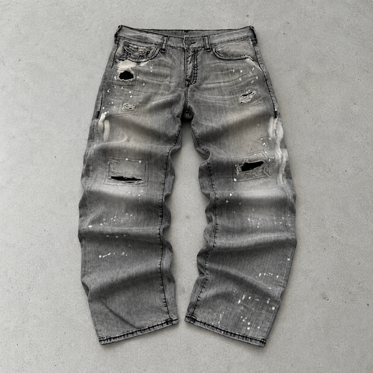 Y2K True Religion Jeans Grey Rare (W38 | DE 54)