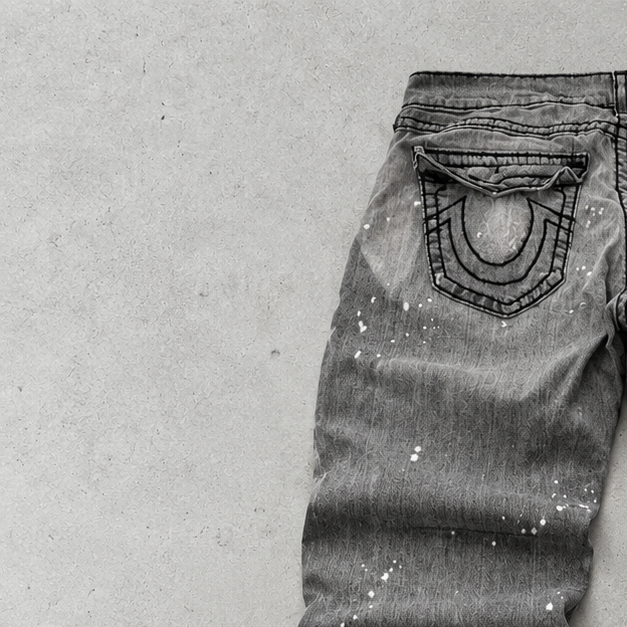 Y2K True Religion Jeans Grey Rare (W38 | DE 54)