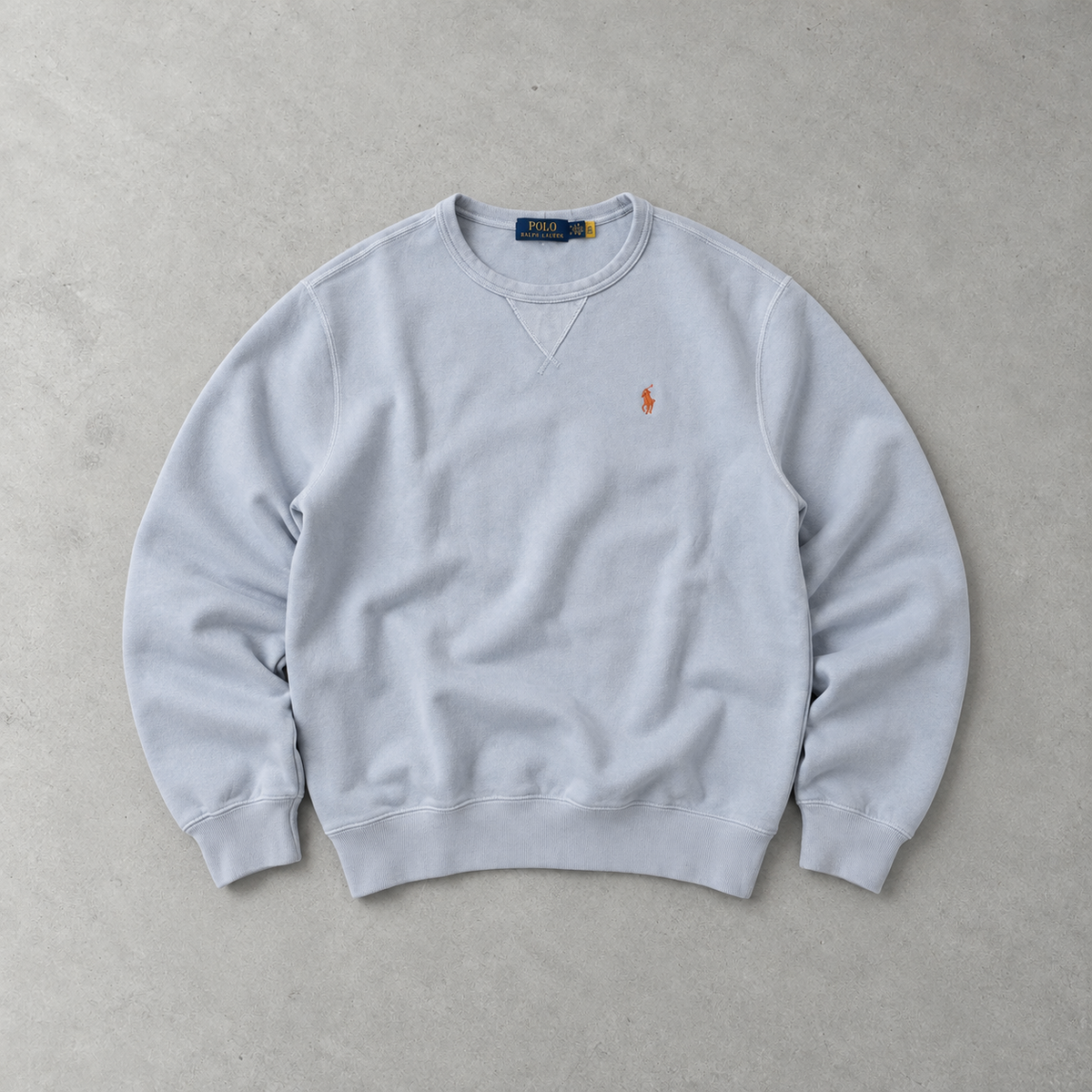 Polo Ralph Lauren Crewneck Sweater Hellblau Rare (L) Stitched Logo