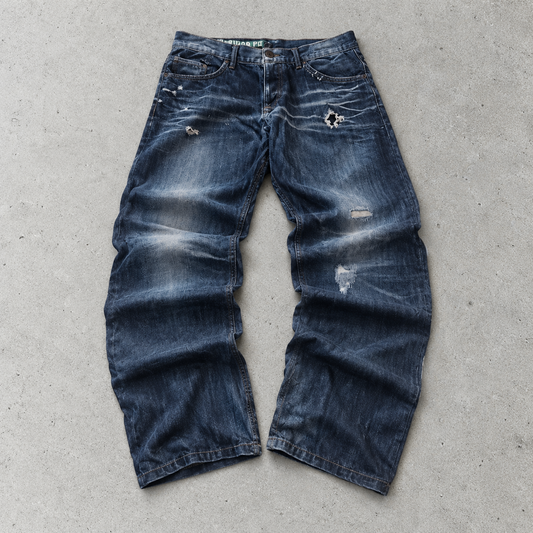 00s True Religion Straight Fit Pants Navy Rare (M)