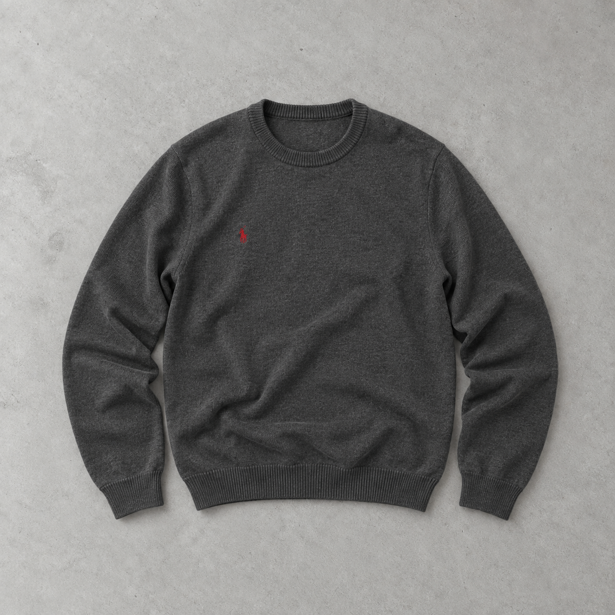 Ralph Lauren Sweater Grau Rare (XXL) Stitched Logo