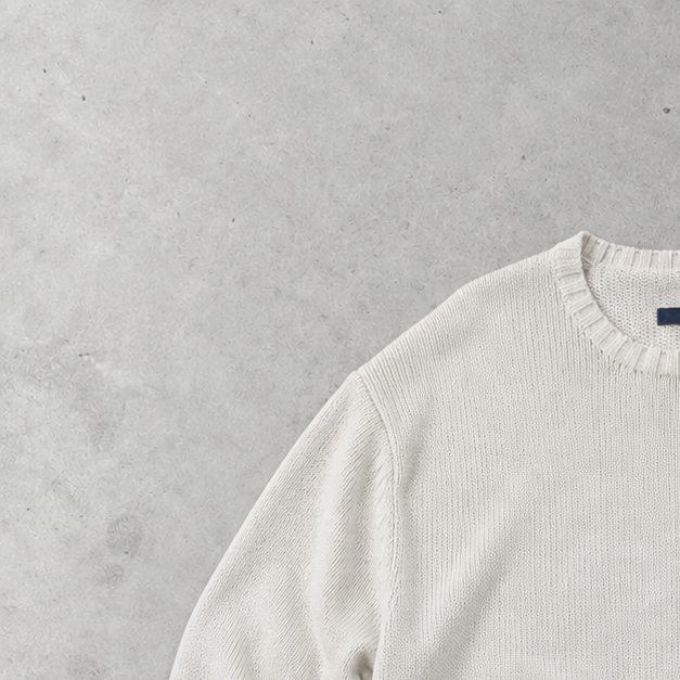 Ralph Lauren Sweater Creme Rare (L) Stitched Logo