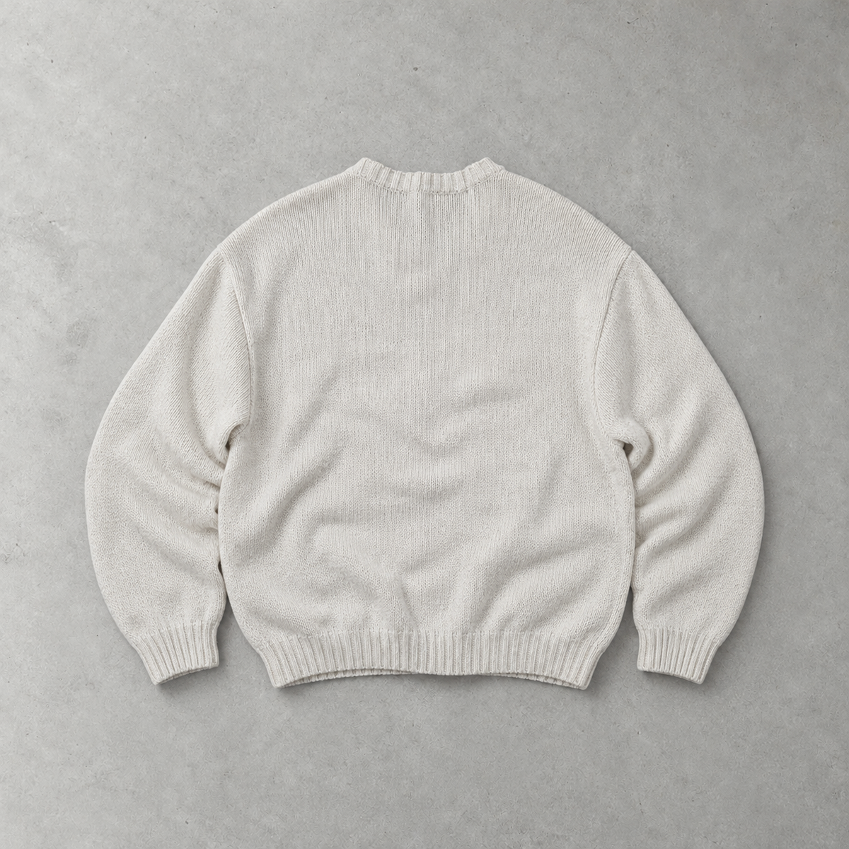 Ralph Lauren Sweater Creme Rare (L) Stitched Logo