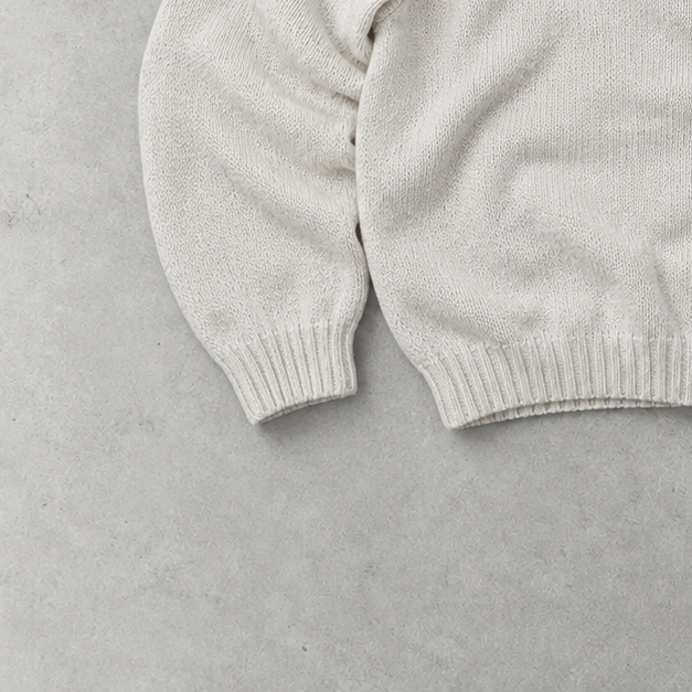 Ralph Lauren Sweater Creme Rare (L) Stitched Logo