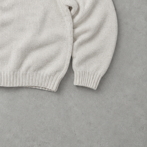 Ralph Lauren Sweater Creme Rare (L) Stitched Logo