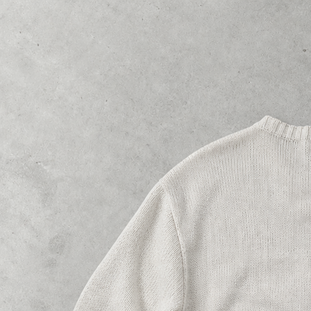 Ralph Lauren Sweater Creme Rare (L) Stitched Logo