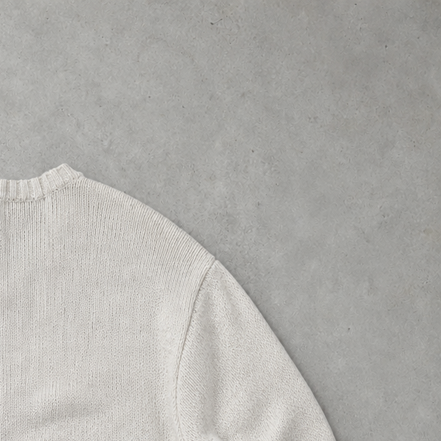 Ralph Lauren Sweater Creme Rare (L) Stitched Logo