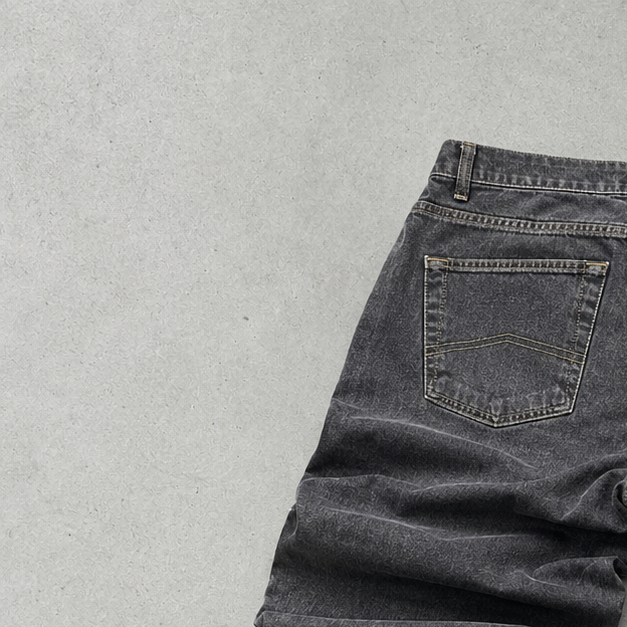 Y2K Armani Jeans Jeans Grau, Schwarz Rare (M)