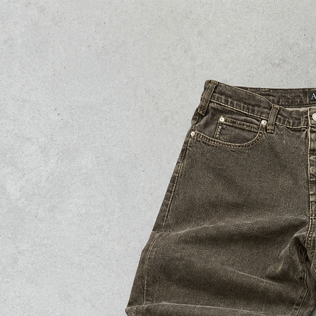 Y2K Armani Jeans Jeans Grau, Schwarz Rare (M)