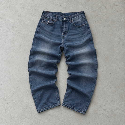 Y2K True Religion Straight Jeans Burgunderrot Rare (W34 | DE 50)