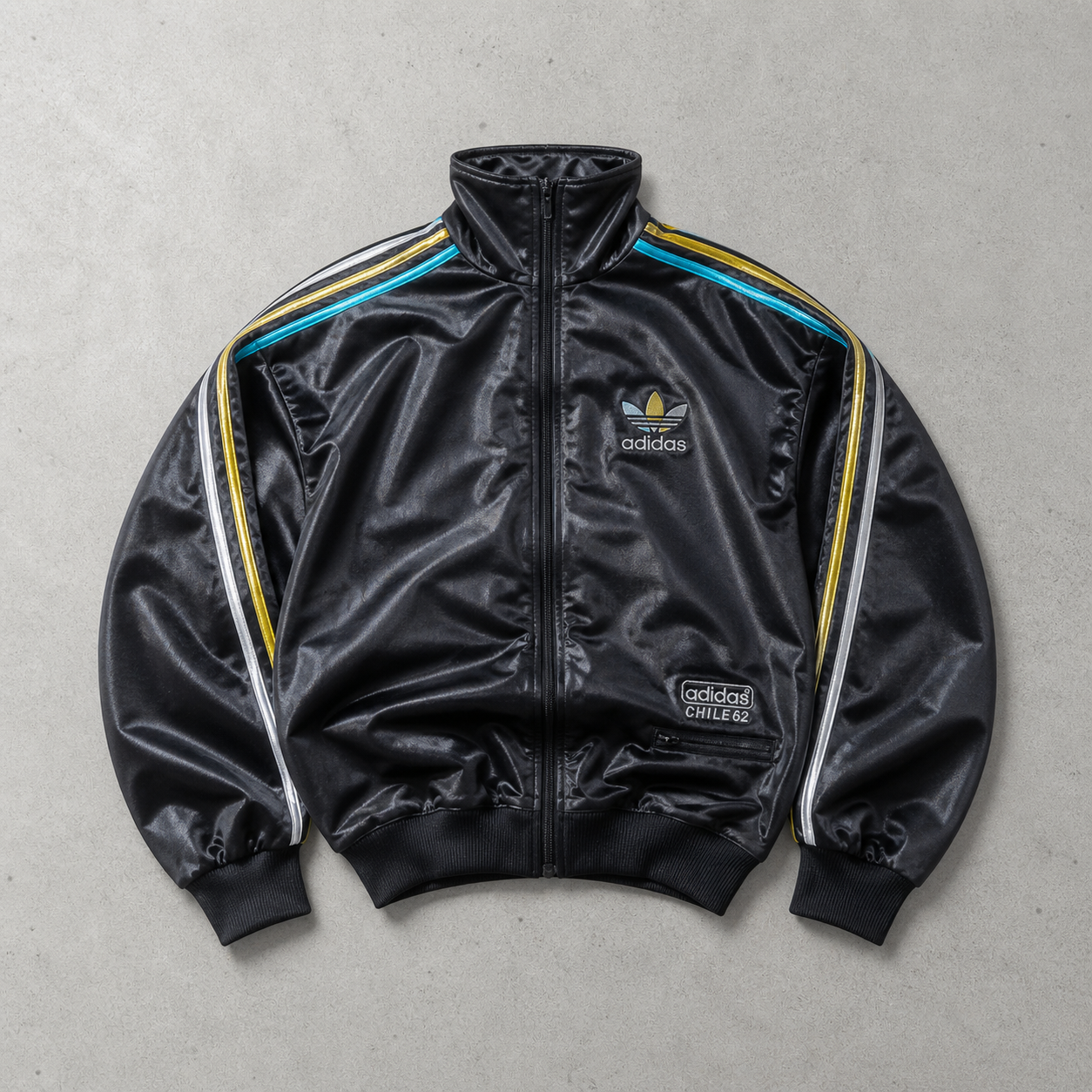 Adidas Track Jacket Schwarz, Gold Limited (S) Stitched Logo