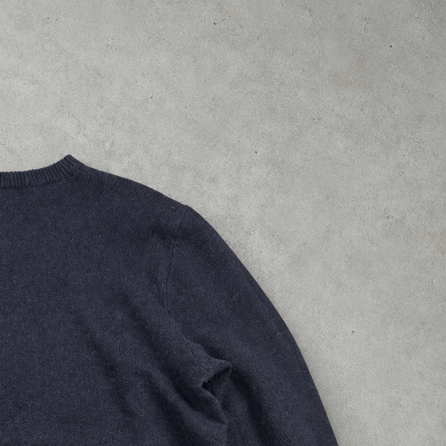 Ralph Lauren Sweater Marineblau Rare (L) Stitched Logo