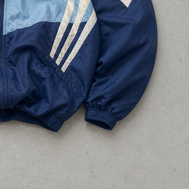 Adidas Windbreaker Blau Rare (S) Stitched Logo