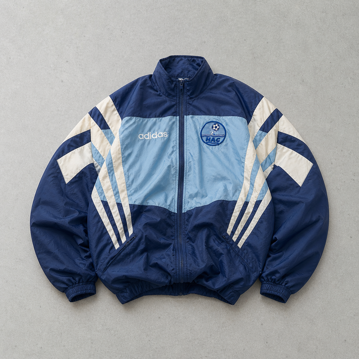 Adidas Windbreaker Blau Rare (S) Stitched Logo