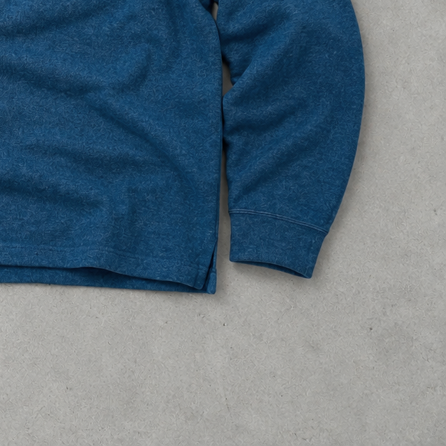 Ralph Lauren Half-Zip Sweater Blau, Braun Rare (XL) Stitched Logo