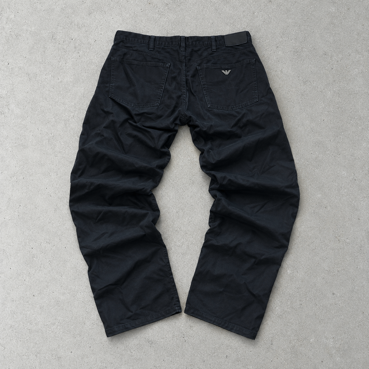 Jean vintage Armani Jeans noir en édition limitée (W38 / DE 54)