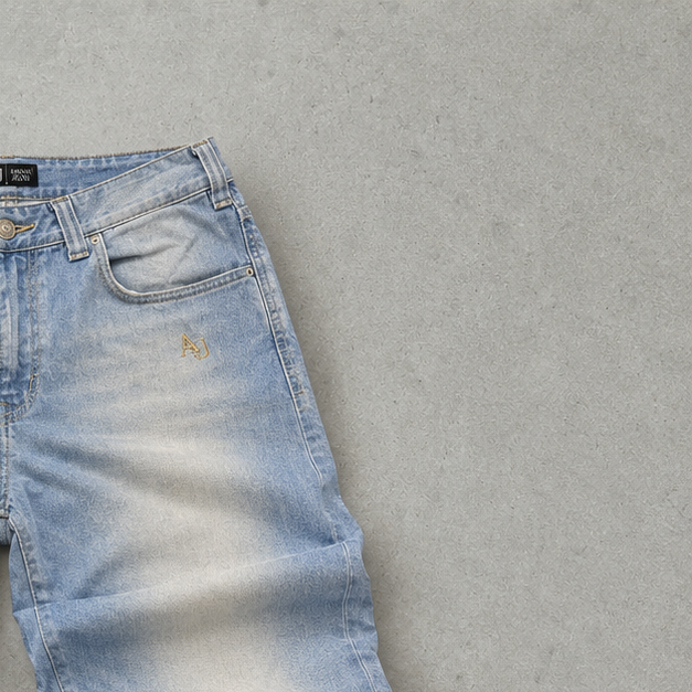 Y2K Armani Jeans Jeans Blau, Hellblau Rare (W31 | DE 46)