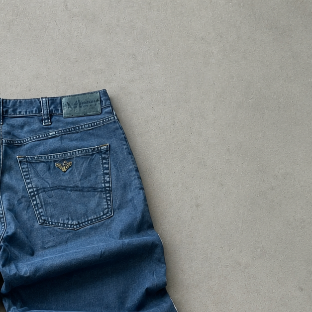 Y2K Armani Jeans Jeans Marineblau Rare (M)