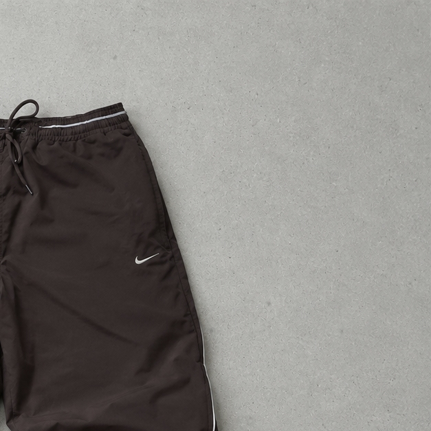 Y2K Nike Wide Leg Track Pants Braun Limited (Size M) Stitched Logo