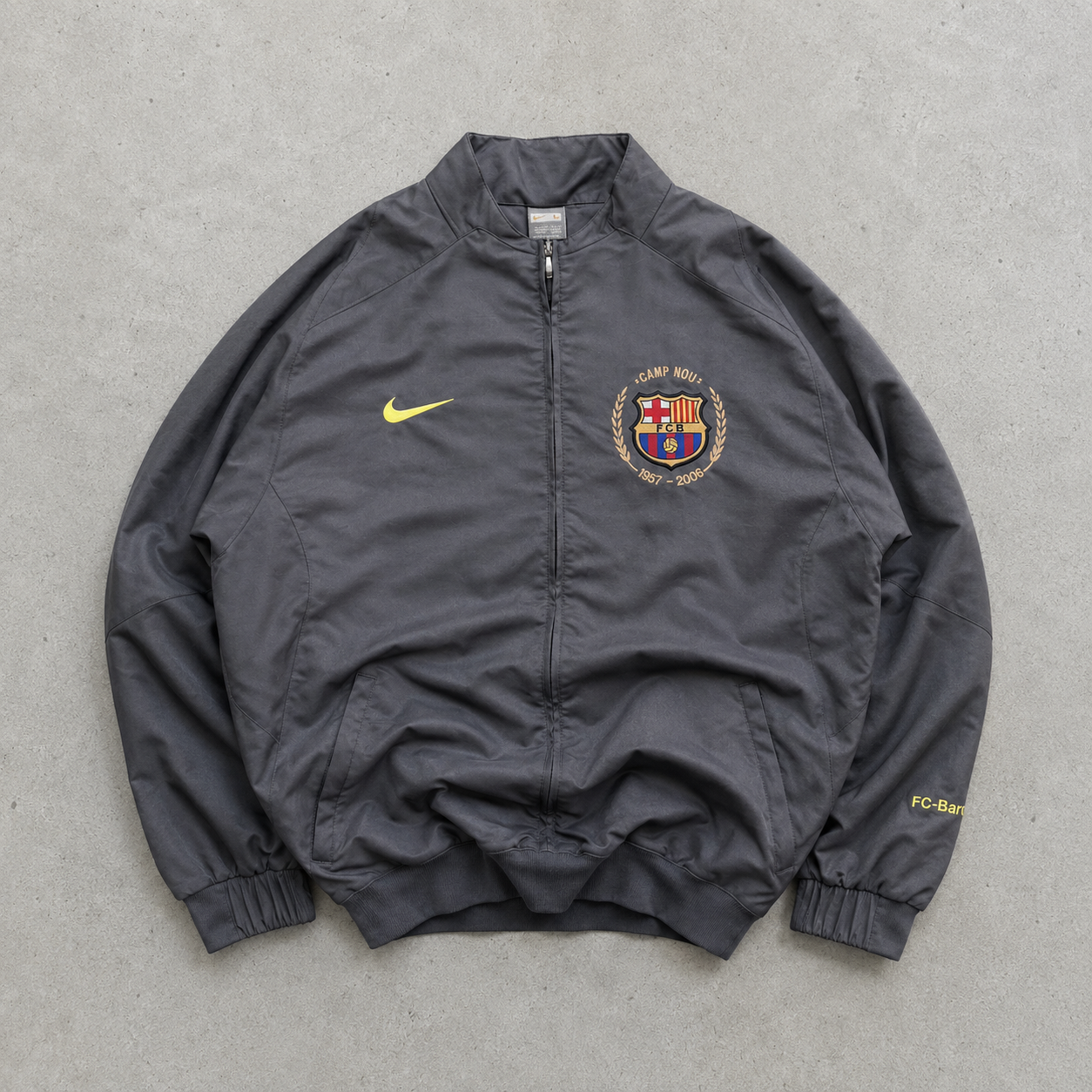 FC Barcelona Y2K Retro Vintage Nike Track Jacket Grey Limited (L)