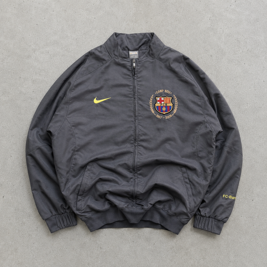 FC Barcelona Y2K Retro Vintage Nike Track Jacket Grey Limited (L)